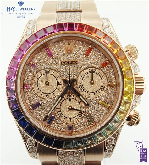 rolex daytona rainbow diamonds|Rolex rainbow daytona original price.